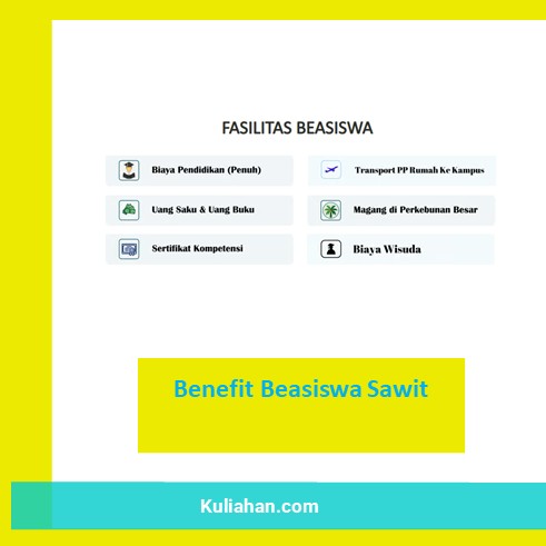Benefit Beasiswa Sawit 2025