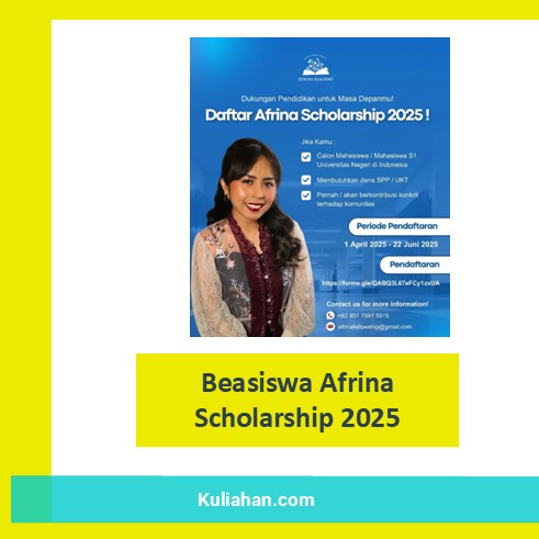 Beasiswa Afrina Scholarship 2025