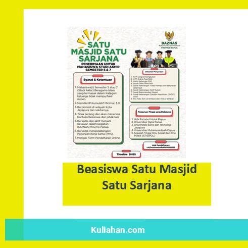 Beasiswa Satu Masjid Satu Sarjana