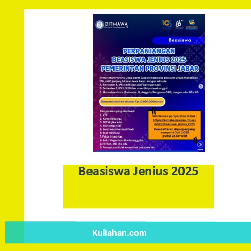 Beasiswa Jenius 2025