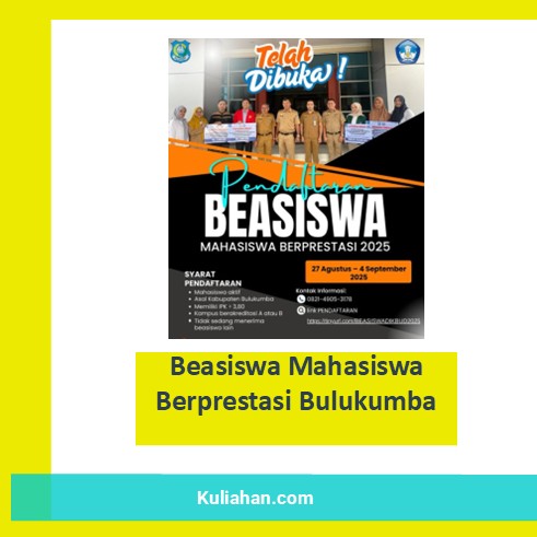 Beasiswa Mahasiswa Berprestasi Bulukumba