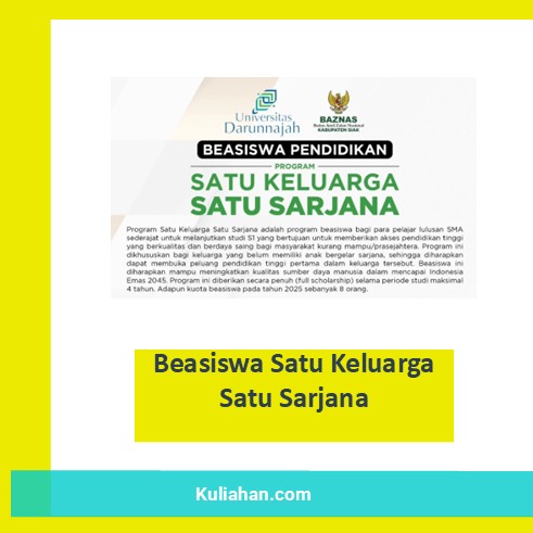Beasiswa Satu Keluarga Satu Sarjana