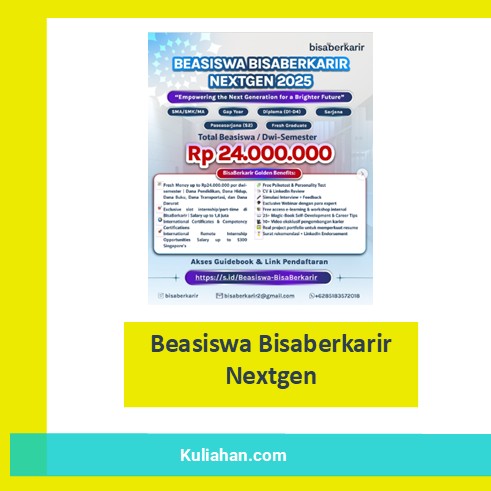 Beasiswa Bisaberkarir Nextgen
