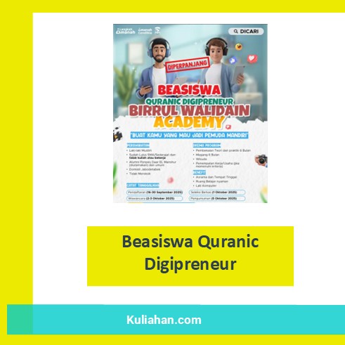 Beasiswa Quranic Digipreneur