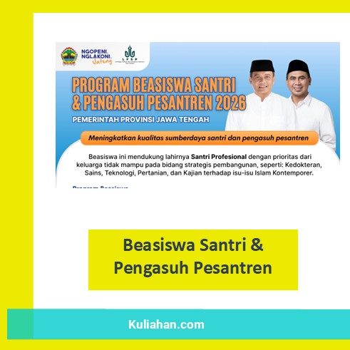 Beasiswa Santri & Pengasuh Pesantren