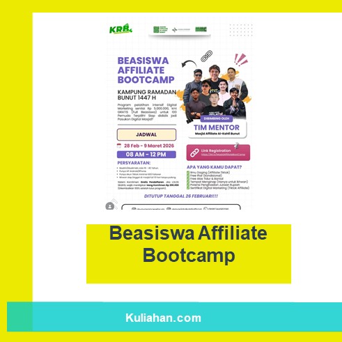 Beasiswa Affiliate Bootcamp