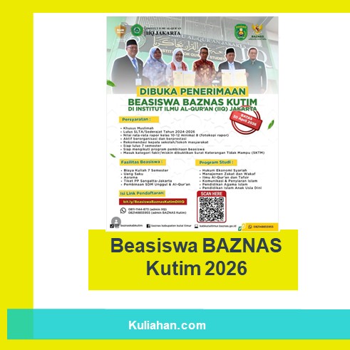 Beasiswa BAZNAS Kutim 2026