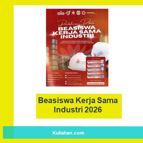 Beasiswa Kerja Sama Industri 2026