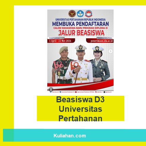 Beasiswa D3 Universitas Pertahanan