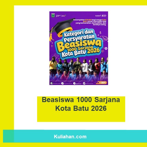 Beasiswa 1000 Sarjana Kota Batu 2026