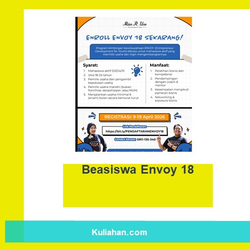 Beasiswa Envoy 18