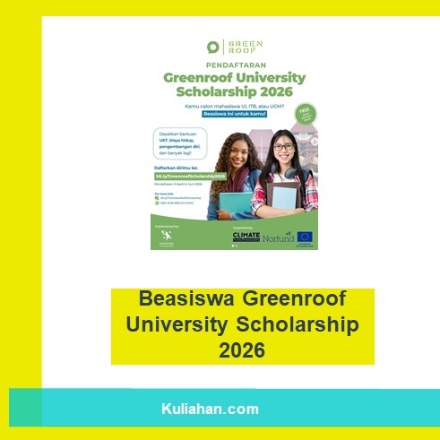 Beasiswa Greenroof University Scholarship 2026