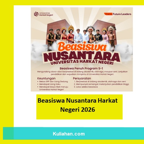 Beasiswa Nusantara Harkat Negeri 2026