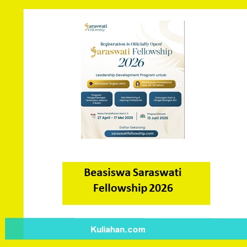 Beasiswa Saraswati Fellowship 2026