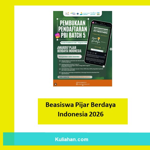Beasiswa Pijar Berdaya Indonesia 2026