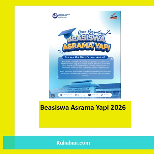 Beasiswa Asrama Yapi 2026