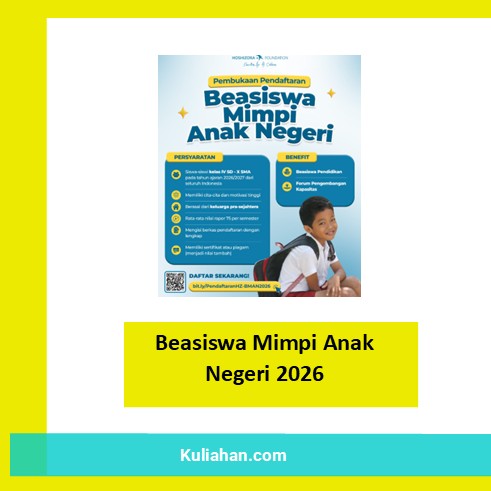Beasiswa Mimpi Anak Negeri 2026