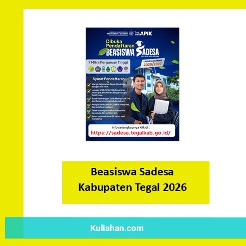 Beasiswa Sadesa Kabupaten Tegal 2026