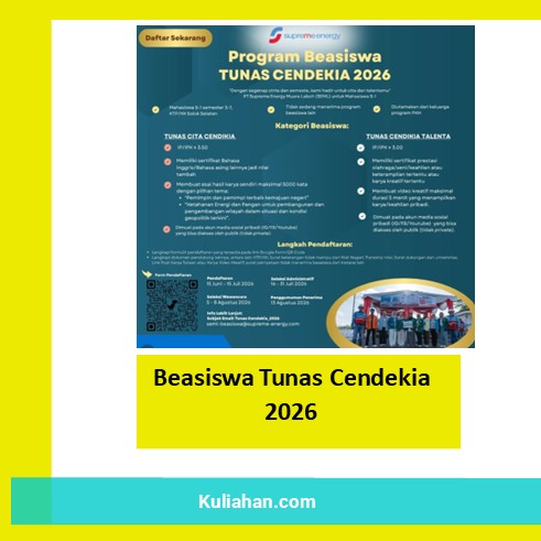 Beasiswa Tunas Cendekia 2026