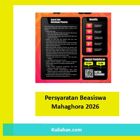 Persyaratan Beasiswa Mahaghora 2026